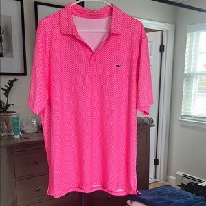 Vineyard Vines Men's Pink Polo Shirt
